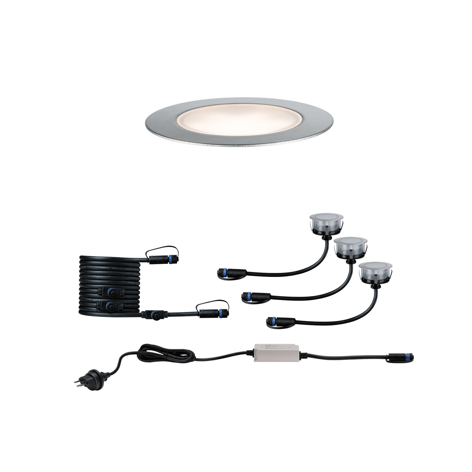 "Paulmann Plug & Shine Floor" pradinis rinkinys CH silver
